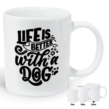 Life is better with a DOG, Κούπα Giga, κεραμική, 590ml