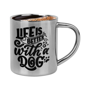 Life is better with a DOG, Κουπάκι μεταλλικό διπλού τοιχώματος για espresso (220ml)