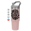 Pink color, 890ml (30oz) stainless Steel Tumbler with Handle