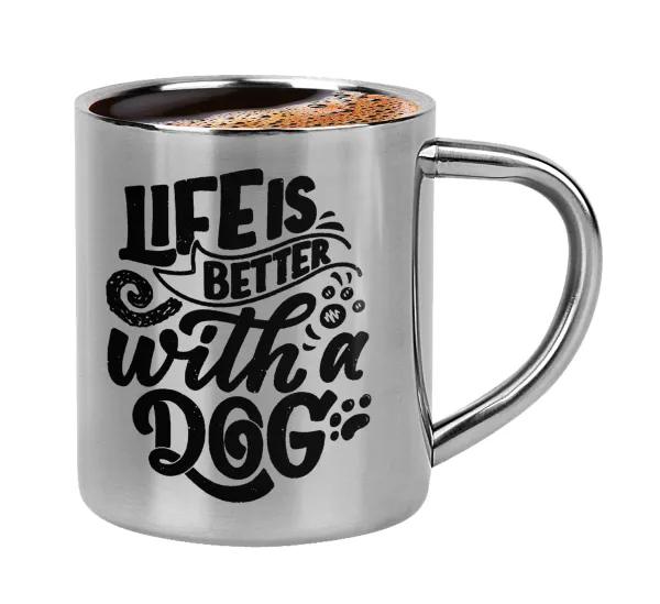 Life is better with a DOG — Κουπάκι μεταλλικό διπλού τοιχώματος για espresso (220ml)