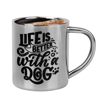 Life is better with a DOG, Κουπάκι μεταλλικό διπλού τοιχώματος για espresso (220ml)