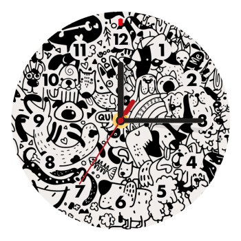 Σκυλάκια, Ρολόι τοίχου ξύλινο (20cm)