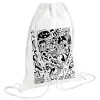 Backpack pouch GYMBAG white (28x40cm)