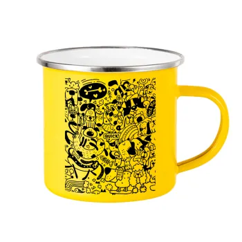 Σκυλάκια, Κούπα Μεταλλική εμαγιέ Κίτρινη 360ml