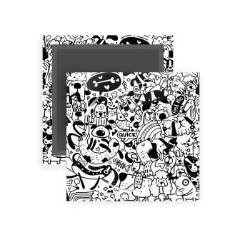 Σκυλάκια, Μαγνητάκι ψυγείου τετράγωνο διάστασης 5x5cm