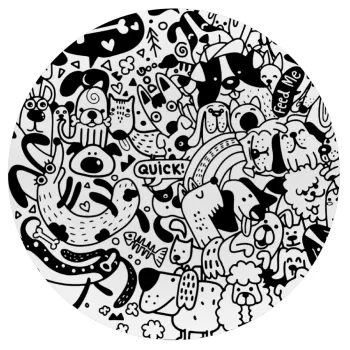 Σκυλάκια, Mousepad Στρογγυλό 20cm