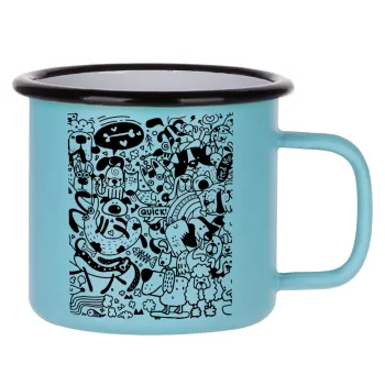 Σκυλάκια, Κούπα Μεταλλική εμαγιέ ΜΑΤ σιέλ 360ml