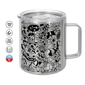 DOG pattern, Mug Stainless steel double wall 300ml