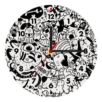 Σκυλάκια, Ρολόι τοίχου ξύλινο (20cm)