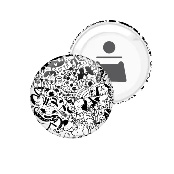 Σκυλάκια, Μαγνητάκι και ανοιχτήρι μπύρας στρογγυλό διάστασης 5,9cm