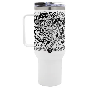 Σκυλάκια, Mega Tumbler με καπάκι, διπλού τοιχώματος (θερμό) 1,2L