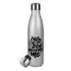 Metallic Glitter Silver Thermos Flask (Stainless steel), double-walled, 500ml