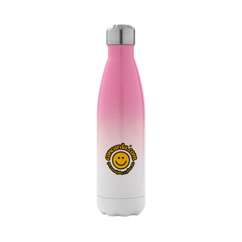 Concarda, Metal mug thermos Pink/White (Stainless steel), double wall, 500ml