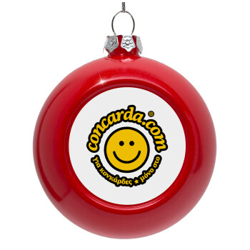 Concarda, Red Christmas tree ornament bauble 8cm