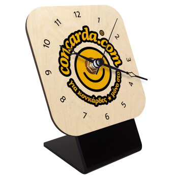 Concarda, Επιτραπέζιο ρολόι σε φυσικό ξύλο (10cm)