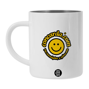 Concarda, BIG Mug Stainless steel double wall (450ml, White)