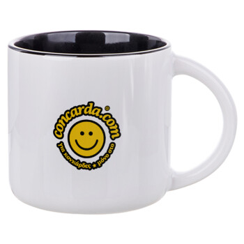 Concarda, Κούπα κεραμική 400ml Λευκή/Μαύρη