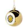 Golden Christmas tree ball ornament 8cm