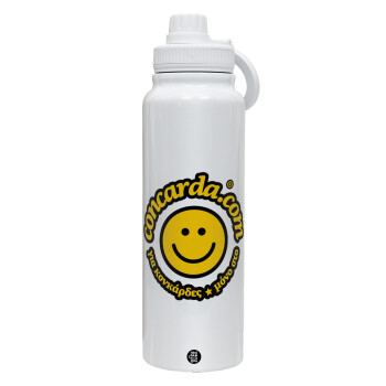 Concarda, 1L Stainless Steel Thermal Bottle with Phone Holder & Double Wall Insulation