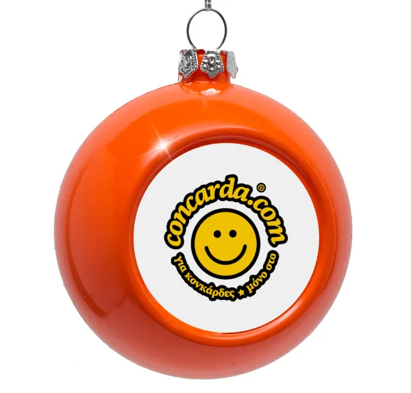 Concarda — Orange Christmas tree ornament bauble 8cm
