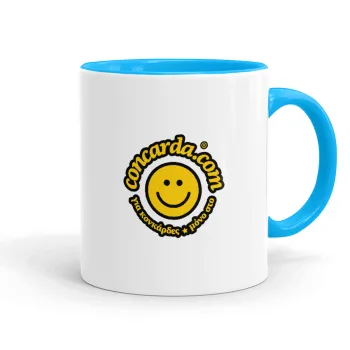 Concarda, Mug colored light blue, ceramic, 330ml