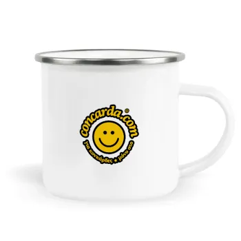 Concarda, Metallic enamel cup white 360ml