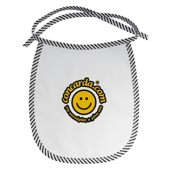 Concarda, Σαλιάρα μωρού αλέκιαστη με κορδόνι Μαύρη