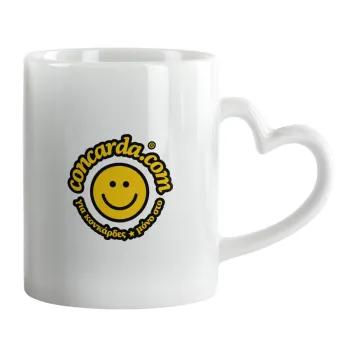Concarda, Mug heart handle, ceramic, 330ml