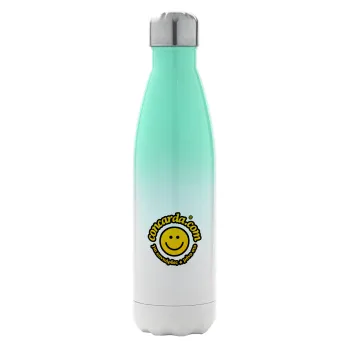 Concarda, Μεταλλικό παγούρι θερμός Πράσινο/Λευκό (Stainless steel), διπλού τοιχώματος, 500ml