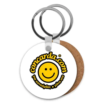 Concarda, Μπρελόκ Ξύλινο στρογγυλό MDF Φ5cm