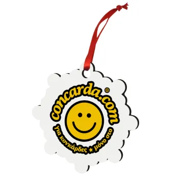 Concarda, Christmas ornament snowflake wooden 7.5cm