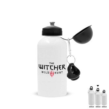 The witcher III wild hunt, Metal water bottle, White, aluminum 500ml