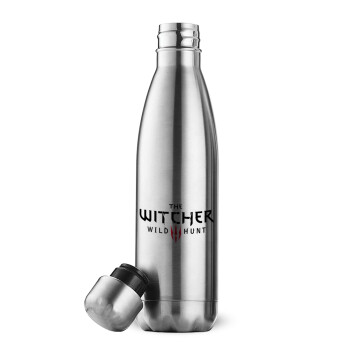 The witcher III wild hunt, Μεταλλικό παγούρι θερμός Inox (Stainless steel), διπλού τοιχώματος, 500ml