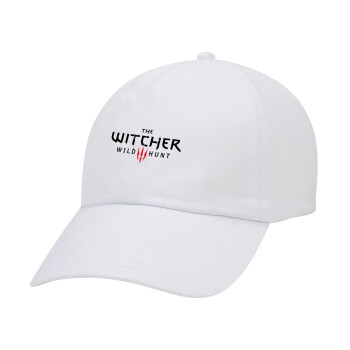 The witcher III wild hunt, Καπέλο Baseball Λευκό (5-φύλλο, unisex)
