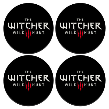 The witcher III wild hunt, SET of 4 round wooden coasters (9cm)