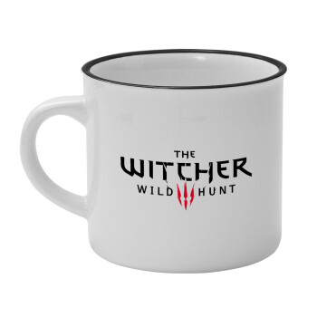 The witcher III wild hunt, Κούπα κεραμική vintage Λευκή/Μαύρη 230ml