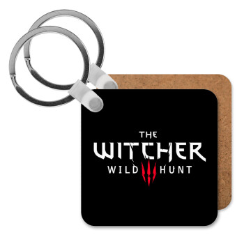 The witcher III wild hunt, Μπρελόκ Ξύλινο τετράγωνο MDF