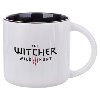 The witcher III wild hunt, Κούπα κεραμική 400ml Λευκή/Μαύρη