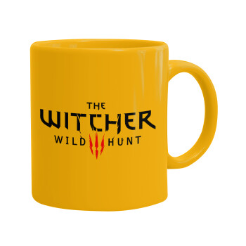 The witcher III wild hunt, Ceramic coffee mug yellow, 330ml (1pcs)
