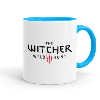 The witcher III wild hunt, Κούπα χρωματιστή γαλάζια, κεραμική, 330ml
