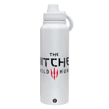The witcher III wild hunt, 1L Stainless Steel Thermal Bottle with Phone Holder & Double Wall Insulation