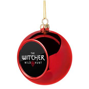 The witcher III wild hunt, Χριστουγεννιάτικη μπάλα δένδρου Κόκκινη 8cm