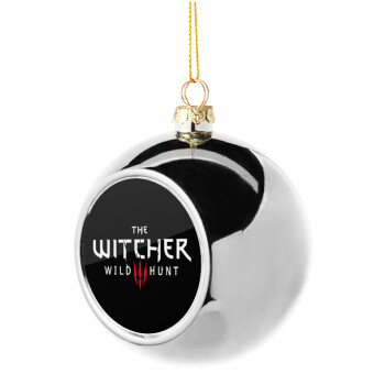 The witcher III wild hunt, Χριστουγεννιάτικη μπάλα δένδρου Ασημένια 8cm