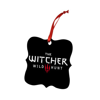 The witcher III wild hunt, Χριστουγεννιάτικο στολίδι polygon ξύλινο 7.5cm