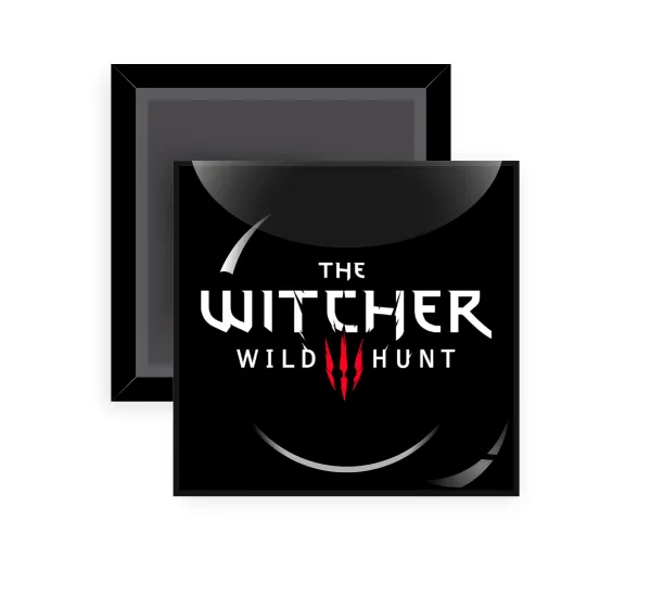 The witcher III wild hunt — Square fridge magnet, 5x5cm