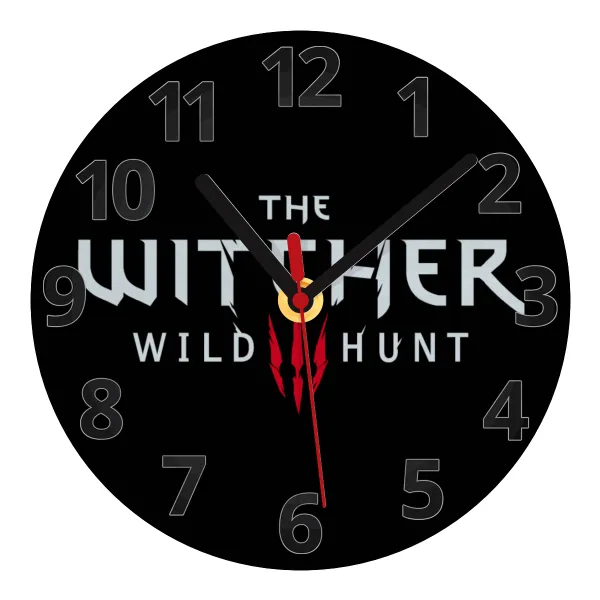 The witcher III wild hunt — Glass wall clock (20cm)
