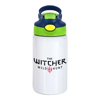 The witcher III wild hunt, Παιδικό παγούρι θερμό, ανοξείδωτο, με καλαμάκι ασφαλείας, πράσινο/μπλε (350ml)
