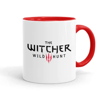 The witcher III wild hunt, Mug colored red, ceramic, 330ml