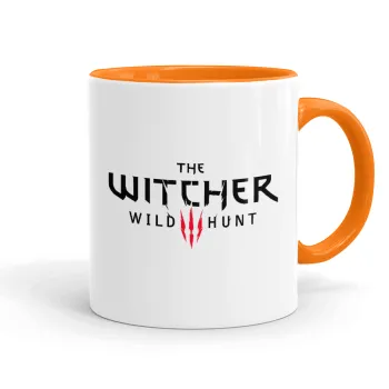 The witcher III wild hunt, Κούπα χρωματιστή πορτοκαλί, κεραμική, 330ml