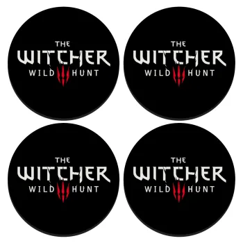 The witcher III wild hunt, SET of 4 round wooden coasters (9cm)